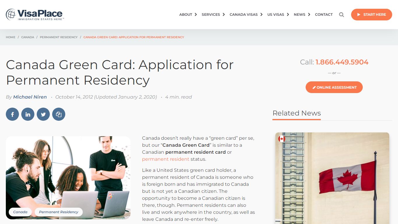 Canada Green Card: Application for Permanent Residency - VisaPlace